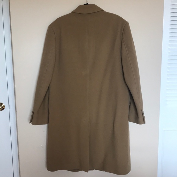 Lands’ End Men’s Tan Wool Overcoat Duster Size 42 - Picture 5 of 8